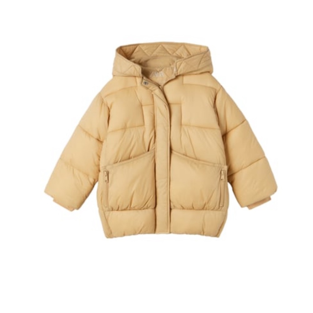 Zara kids hooded puffer coat